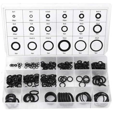225pcs 18 Tailles étanchéité en Caoutchouc Joint Torique Rondelle Assortiment Set Pour la Réparation Automobile de Véhicule de Voiture (1/4)