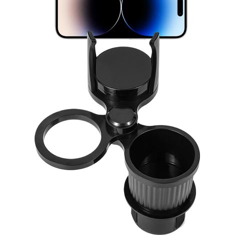 Rallonge porte-gobelet, support de boisson extensible pour voiture, chargeur de téléphone rotatif à 360° avec base ajustable, organisateur de rangement pour bouteilles d'eau et tasses à café, 11,7 x 8 (1/5)