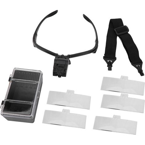 Loupe frontale de type lunettes avec lampe LED à 5 lentilles pour extensions de cils (1/5)