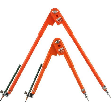 Lot de 2 compas professionnels 450 mm et 750 mm – Pour marquage précis sur bois – Aile et porte-crayon inclus (1/4)