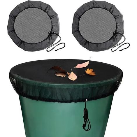 Filet de protection pour citerne de pluie - 2 pièces - Noir - 95cm (1/4)