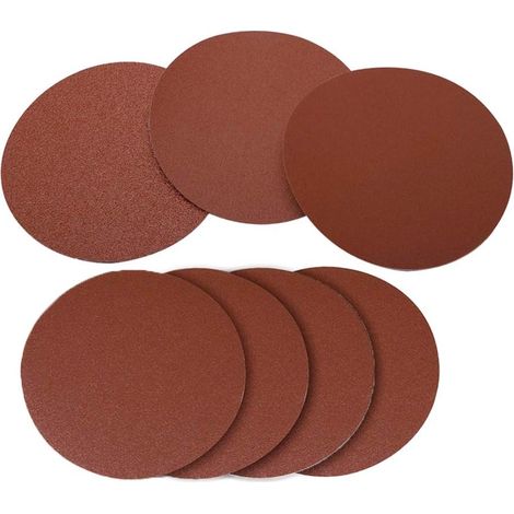 Packung mit 70 Schleifscheiben (12,7 cm Durchmesser) – Aluminiumoxid – selbstklebend – Körnung 80 bis 400 – Für Holz, Metall und Kfz-Anwendungen (1/5)