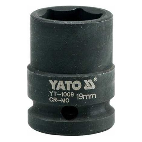 VASO DE IMPACTO YATO DE 6 ÁNGULOS, 12 CORTO, 19 mm (1/3)