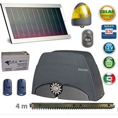 kit motorisation DUCATI Slide446 SOLAR portail coulissant maxi 400 kg [Classe énergétique A+++]