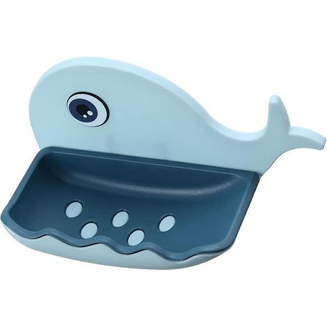 1 Porte-savon baleine,système d'évacuation double,plastique ABS,sans perçage,salle de bain (1/5)