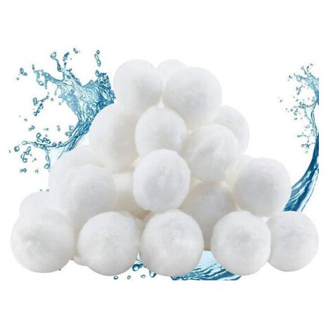 royaluxe-800g Balle filtrante Piscine, Boule Coton Filtre Piscine, Pool filterbälle Convient Divers Filtration d'eau, filterballs für sandfilteranlagen pour Les piscines, Boule filtrante pour Aquarium