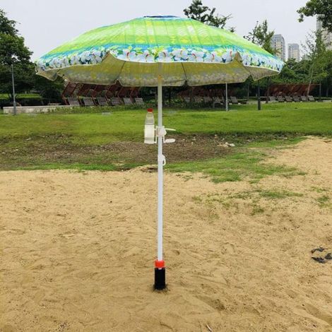 Pied Dancrage Pour Parasol - 370 Mm - Adaptateur Pour Mât 20 À 32 Mm - Pour Plage Et Extérieur - 1 Pièce (1/4)