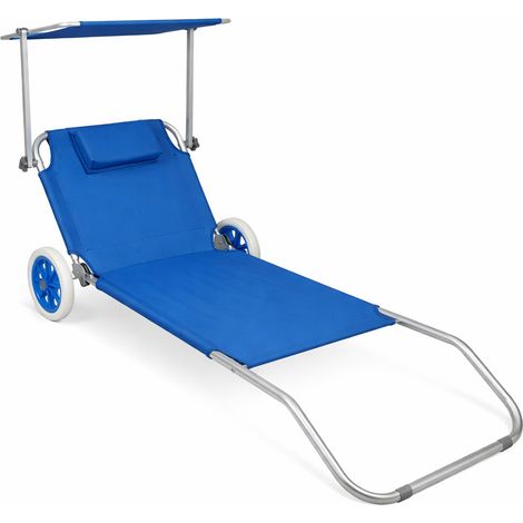 Techo de las ruedas de la silla de la tumbona de la tumbona 165x16x65 - VCM