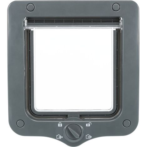 Trixie Porta per Gatti a 4 Modi con 2 Tunnel Bianca 20x22 cm