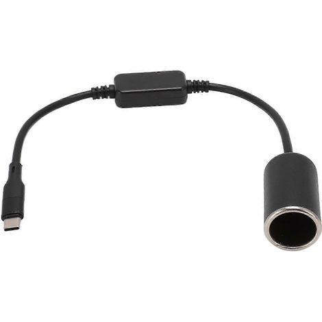 Adaptateur USB-C vers allume-cigare (Type C mâle 5 V vers 12 V) pour caméra embarquée, GPS et bandes LED de voiture (réf. 6691) (1/5)