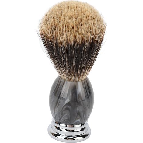 Brosse à barbe cylindrique en résine et alliage d'aluminium, brosse à raser, brosse à barbe de trois jours, brosse en mousse (1/5)