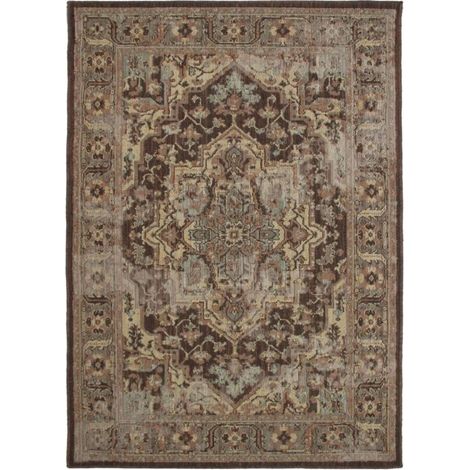 Tapis salon oriental marron 110x160 (1/4)
