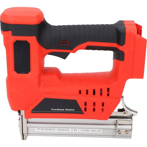 Cloueur sans fil 2 en 1, pistolet à clous multifonctionnel alimenté par batterie avec boîte de rangement pour le travail du bois (1/5)