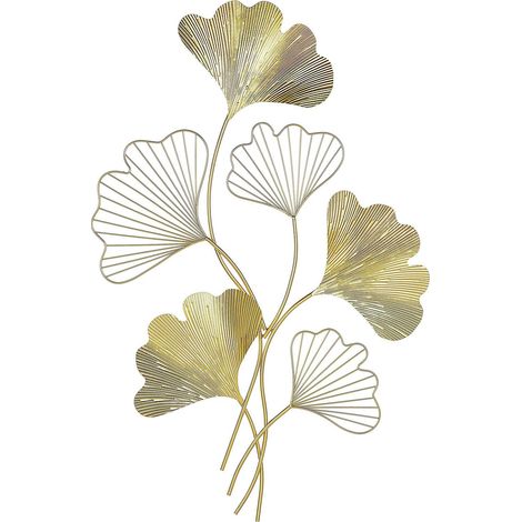 Wandobjekt Blume INDIUM Metall 79 cm Gold
