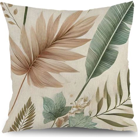 Housses de coussin style ferme printanier, décoration florale pour salon chambre jardin,45×45cm (1/5)