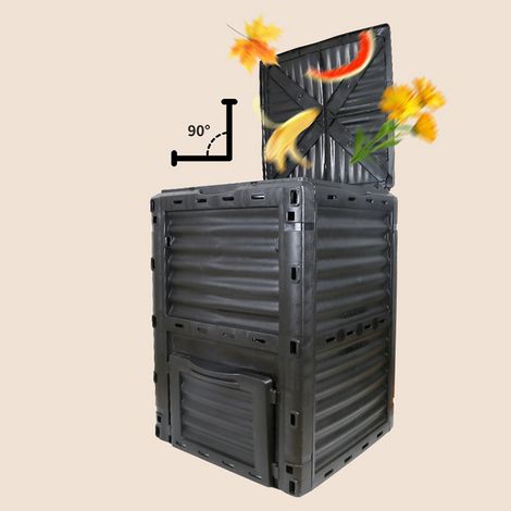 300-Liter-Komposteimer für Garten, Kompostbehälter für Küchenabfälle, Bio-Düngerbox für Garten und Baumschule, Modell 431/436. (1/4)