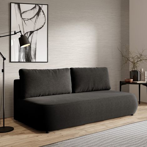 3-Sitzer-Sofa mit Bettkasten Antonio Schwarz