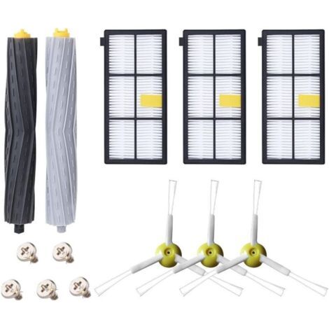 Kit d'accessoires pour iRobot Roomba séries 800 900 805 850 860 865 866 870 871 880 886 890 891 895 896 960 980, pièces de rechange ABClife, brosse et filtres pour aspirateur (13 en 1) (1/4)