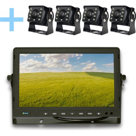 Kitde telecamera de parcheggio Yatek Schermo AHD 10" + 4 telecamere 1080P 160 gradi de vista posteriore Yatek
