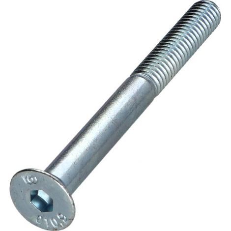 Vis métaux FHC tête fraisée empreinte hexagonale creuse Clé de 4 HC4 M6X70 Filetage partiel Classe 10.9 Acier-1 pièce