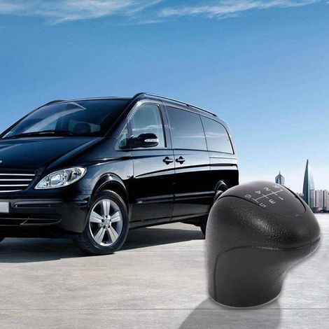 One black ABS car gear shift knob/6-speed shift head suitable for 2003-2010 Mercedes-Benz. (1/5)