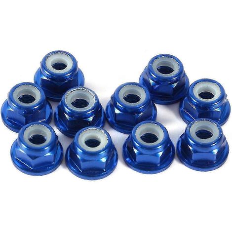 10 écrous autobloquants hexagonaux en aluminium à insert nylon M3 AC (1/5)