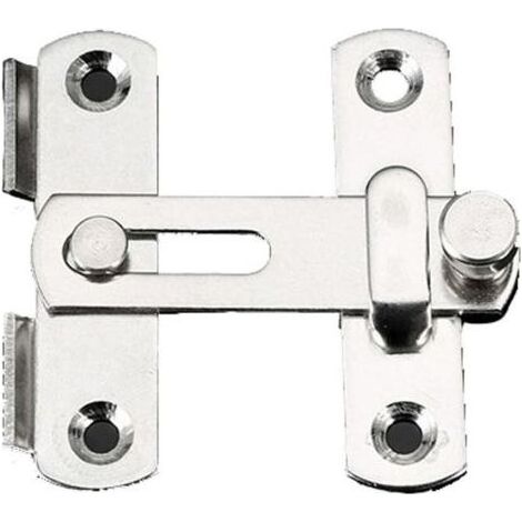 Loquet de porte de 2 pouces, loquet de porte portable pour armoire de clôture extérieure, maison multifonction en acier inoxydable (argent) (1/5)