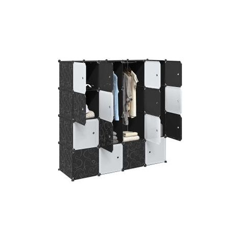 Cubes de rangement 16 pcs avec tiges de suspension PP (1/5)