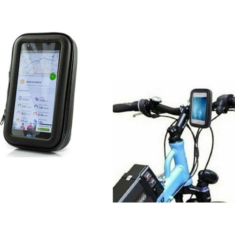 Supporto porta cellulare bicicletta moto custodia impermeabile smartphone 6.3" (1/4)