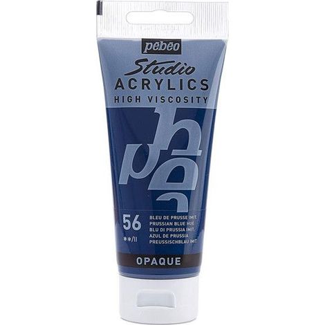Peinture Acrylique - Pébéo - Studio - Bleu de Prusse - 100 ml - Satiné - Mixte (1/3)