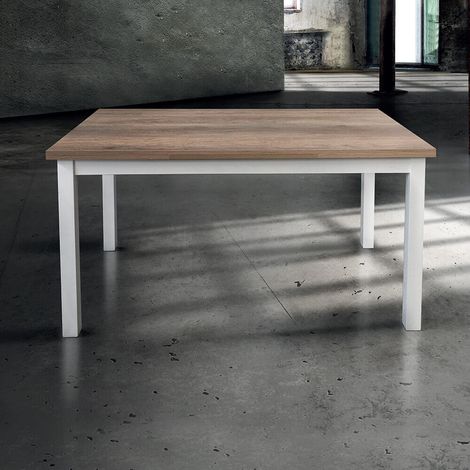 BLAKE - tavolo da pranzo moderno allungabile in acciaio e legno da 130 x 80 (1/2)