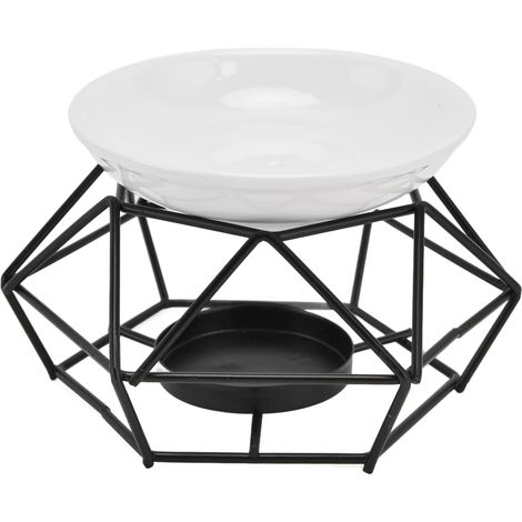 Brûleur d'huiles essentielles en métal - Design épuré et élégant, facile à nettoyer - Idéal pour l'aromathérapie à la maison