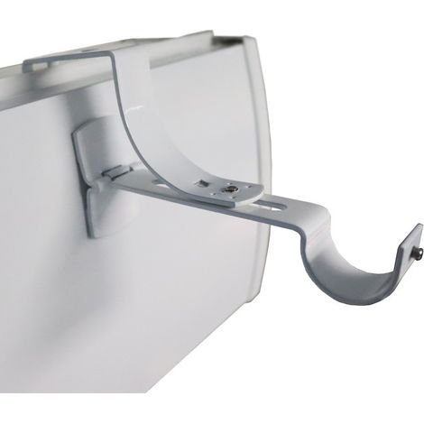 Store Menuiserie – Supports de tringle à rideaux sans perçage – 2 pièces – Blanc – Acier – Compatible avec tringles de 20 mm – Charge jusqu'à 6 kg (1/5)