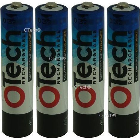 Piles/accus rechargeables AAA/LR03 750 mAh x4 (1/2)