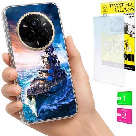 Funda para Realme 14 Pro 5G con cubierta trasera para fotos y cristal 9H. (1/5)