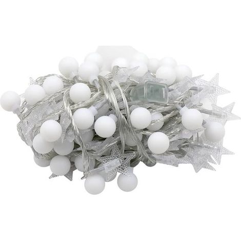 Guirlande lumineuse de Noël 6 m + 40 LED blanc chaud, guirlande lumineuse extérieure à piles pour une utilisation intérieure et extérieure, jardin (1/5)