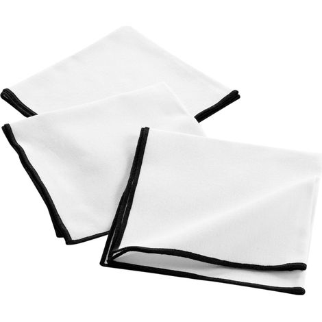 Douceur d'Intérieur, 3 Tovaglioli (40 x 40 Cm) Mistraline Bianco, Cotone Riciclato (1/4)