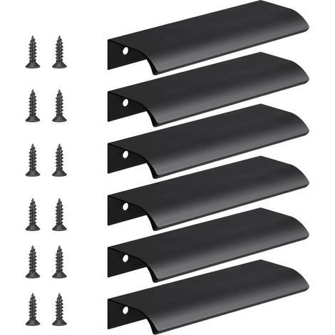 Set mit 6 Türgriffen - Möbelgriffen - Schrankgriffen (1/5)