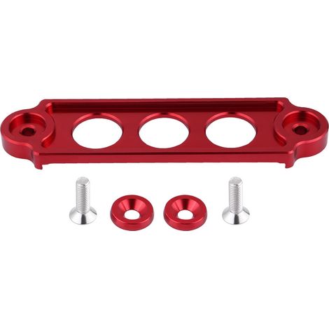 Support de maintien batterie avec verrou anodisé sport auto pour Honda Civic / CRX 1988-2000 rouge (1/5)