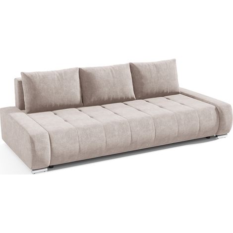 3-Sitzer-Sofa mit Bettkasten Jonas Creme