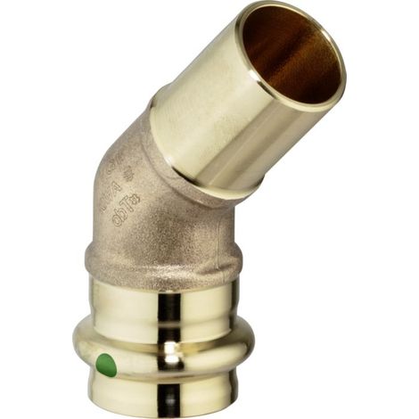 Viega 110949 22 mm, 45 °, bronze ou bronze au silicium, SC-Contur, embout mâle