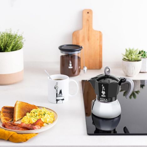 Cafetera Bialetti New Moka Induction Negra 4 Tazas para Todo Tipo de Cocinas (1/3)