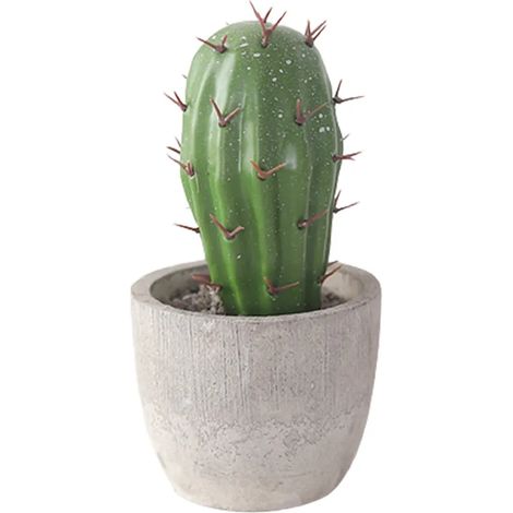 Molde de exhibición de figura de cactus de escritorio de cemento artificial de simulación de adorno de cactus para el hogar-I