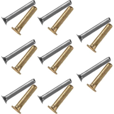 Rivets de Réparation 16 Pièces pour Baleines de Parapluie en Alliage Argenté Compactes Faciles à Utiliser pour Réparation et Fixation Parapluie Pliant (1/5)