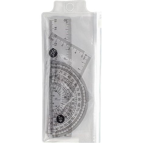 Lot de 4 règles 15 cm, outils mesure mathématique, triangulaires (1/5)