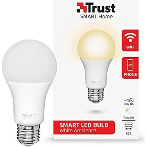 Trust 71285 Intelligente LED Lampe Weiß Wi-Fi E27