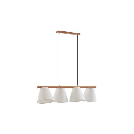 [NEUWERTIG] Lucande Jinda Hängeleuchte Hängelampe Deckenlampe Leuchte Lampe Holz Stoff Weiß B-Ware