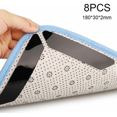 Colle Amovible - Bande Adhésive Trapézoïdale Noir 180 x 30 x 2 mm - Pour Tapis Sol et Tapis de Danse - 1 Pièce