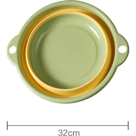 [Waschbecken] [Waschbeckenwaschbecken] [Faltbar, tragbar, PP TPR] [Grün]