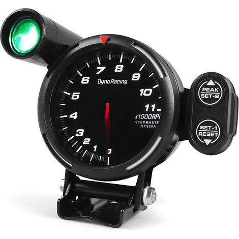 Applicable 80MM Tachometer RPM Gauge High Speed Stepper Motor 7 Colors 0-11000 RPM Meter with Shift Light and Peak Warning (1/5)